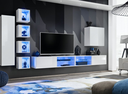 Modern Wall unit hanging wardrobe designer TV lowboard wall cabinet wooden furniture new